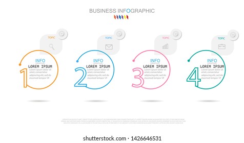 infographic design template. Creative concept with 4 steps. Vector illustration