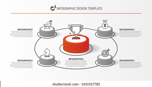 Infographic design template. Creative concept with 4 steps. Can be used for workflow layout, diagram, banner, webdesign. Vector illustration