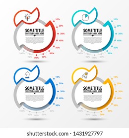 Infographic design template. Creative concept with 4 steps. Can be used for workflow layout, diagram, banner, webdesign. Vector illustration