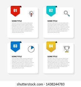 Infographic design template. Creative concept with 4 steps. Can be used for workflow layout, diagram, banner, webdesign. Vector illustration