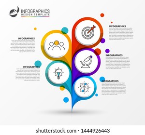 Infographic design template. Creative concept with 5 steps. Can be used for workflow layout, diagram, banner, webdesign. Vector illustration