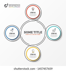 Infographic design template. Creative concept with 4 steps. Can be used for workflow layout, diagram, banner, webdesign. Vector illustration