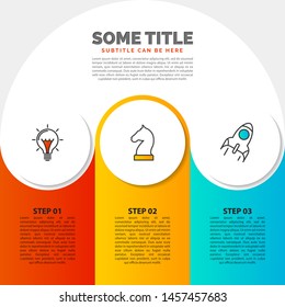 Infographic design template. Creative concept with 3 steps. Can be used for workflow layout, diagram, banner, webdesign. Vector illustration