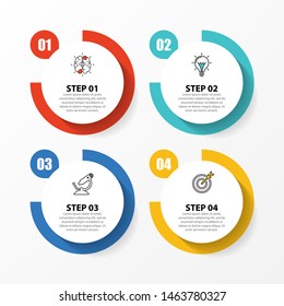 Infographic design template. Creative concept with 4 steps. Can be used for workflow layout, diagram, banner, webdesign. Vector illustration