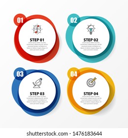 Infographic design template. Creative concept with 4 steps. Can be used for workflow layout, diagram, banner, webdesign. Vector illustration