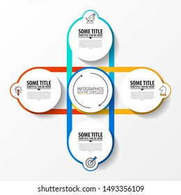 Infographic design template. Creative concept with 4 steps. Can be used for workflow layout, diagram, banner, webdesign. Vector illustration