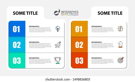 Infographic design template. Creative concept with 3 or 6 steps. Can be used for workflow layout, diagram, banner, web design. Vector illustration