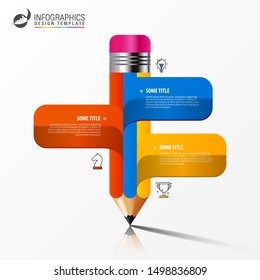 Infographic design template. Creative concept with 3 steps. Can be used for workflow layout, diagram, banner, webdesign. Vector illustration