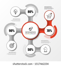 Infographic design template. Creative concept with 4 steps. Can be used for workflow layout, diagram, banner, webdesign. Vector illustration.