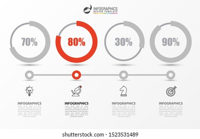 Infographic design template. Creative concept with 4 steps. Can be used for workflow layout, diagram, banner, webdesign. Vector illustration.