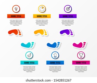 Infographic design template. Creative concept with 6 steps. Can be used for workflow layout, diagram, banner, webdesign. Vector illustration