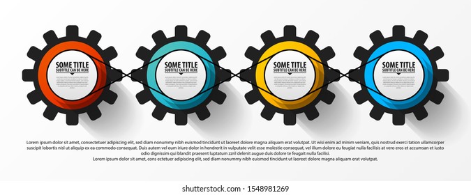 Infographic design template. Creative concept with 4 steps. Can be used for workflow layout, diagram, banner, webdesign. Vector illustration
