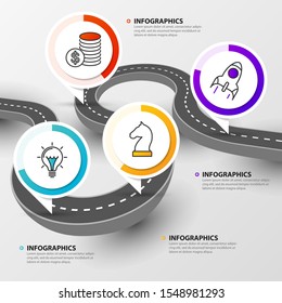 Infographic design template. Creative concept with 4 steps. Can be used for workflow layout, diagram, banner, webdesign. Vector illustration