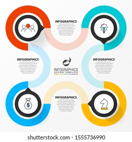 Infographic design template. Creative concept with 4 steps. Can be used for workflow layout, diagram, banner, webdesign. Vector illustration