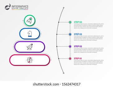 Infographic design template. Creative concept with 4 steps. Can be used for workflow layout, diagram, banner, webdesign. Vector illustration