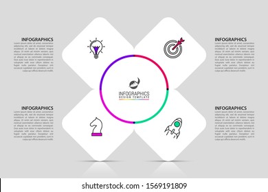 Infographic design template. Creative concept with 4 steps. Can be used for workflow layout, diagram, banner, web design. Vector illustration