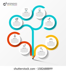 Infographic design template. Creative concept with 8 steps. Can be used for workflow layout, diagram, banner, webdesign. Vector illustration