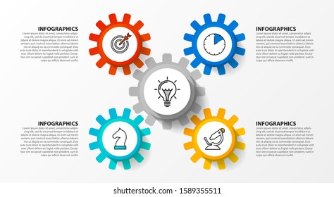 Infographic design template. Creative concept with 4 steps. Can be used for workflow layout, diagram, banner, webdesign. Vector illustration