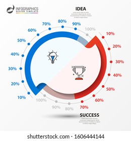 Infographic design template. Creative concept with 2 steps. Can be used for workflow layout, diagram, banner, webdesign. Vector illustration