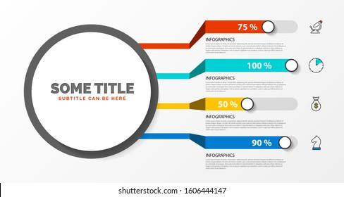 Infographic design template. Creative concept with 4 steps. Can be used for workflow layout, diagram, banner, webdesign. Vector illustration