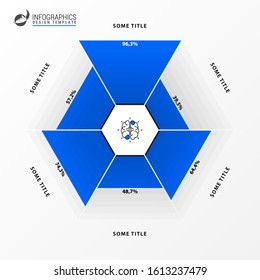 Infographic design template. Creative concept with 6 steps. Can be used for workflow layout, diagram, banner, webdesign. Vector illustration