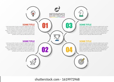 Infographic design template. Creative concept with 4 steps. Can be used for workflow layout, diagram, banner, webdesign. Vector illustration