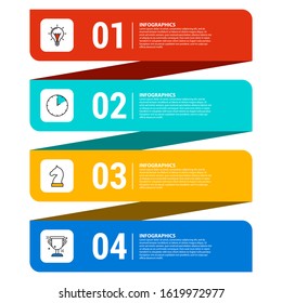 Infographic design template. Creative concept with 4 steps. Can be used for workflow layout, diagram, banner, webdesign. Vector illustration