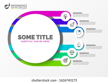 Infographic design template. Creative concept with 6 steps. Can be used for workflow layout, diagram, banner, webdesign. Vector illustration