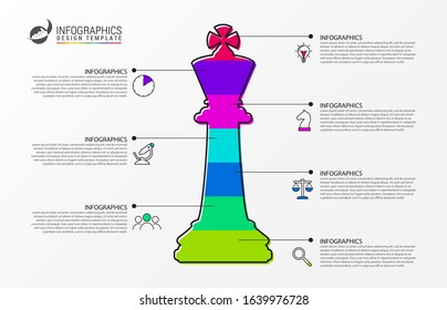 Infographic design template. Creative concept with 7 steps. Can be used for workflow layout, diagram, banner, webdesign. Vector illustration
