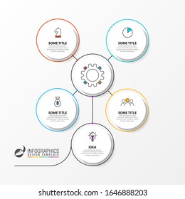 Plantilla de diseño gráfico. Concepto creativo con 4 pasos. Se puede utilizar para diseño de flujo de trabajo, diagrama, banner, diseño web. Ilustración del vector