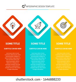 Infographic design template. Creative concept with 3 steps. Can be used for workflow layout, diagram, banner, webdesign. Vector illustration