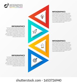 Infographic design template. Creative concept with 4 steps. Can be used for workflow layout, diagram, banner, webdesign. Vector illustration