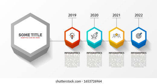 Infografische Design-Vorlage. Kreatives Konzept mit 4 Schritten. Kann für Workflow-Layout, Diagramm, Banner, Webdesign verwendet werden. Vektorillustration