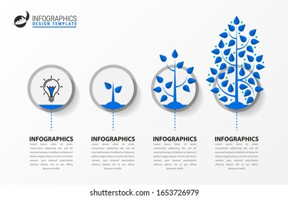 Infographic design template. Creative concept with 4 steps. Can be used for workflow layout, diagram, banner, webdesign. Vector illustration