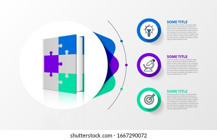 Infographic design template. Creative concept with 3 steps. Can be used for workflow layout, diagram, banner, webdesign. Vector illustration