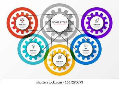 Plantilla de diseño gráfico. Concepto creativo con 5 pasos. Se puede utilizar para diseño de flujo de trabajo, diagrama, banner, diseño web. Ilustración del vector