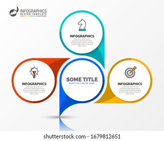 Infographic design template. Creative concept with 3 steps. Can be used for workflow layout, diagram, banner, webdesign. Vector illustration