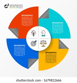 Infographic design template. Creative concept with 4 steps. Can be used for workflow layout, diagram, banner, webdesign. Vector illustration