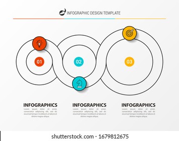 Infographic design template. Creative concept with 3 steps. Can be used for workflow layout, diagram, banner, webdesign. Vector illustration.