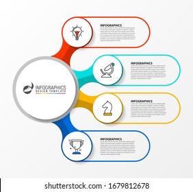 Infographic design template. Creative concept with 4 steps. Can be used for workflow layout, diagram, banner, webdesign. Vector illustration