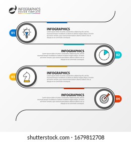 Infographic design template. Creative concept with 4 steps. Can be used for workflow layout, diagram, banner, webdesign. Vector illustration