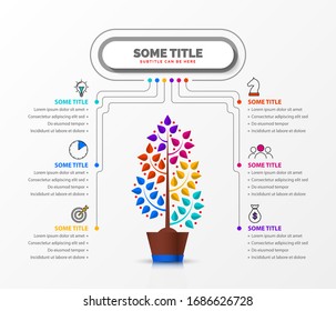 Infographic design template. Creative concept with 6 steps. Can be used for workflow layout, diagram, banner, webdesign. Vector illustration