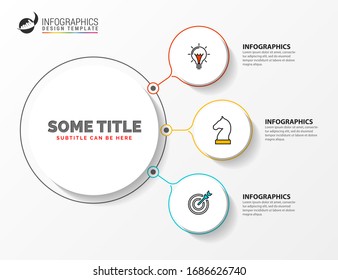 Infographic design template. Creative concept with 3 steps. Can be used for workflow layout, diagram, banner, webdesign. Vector illustration