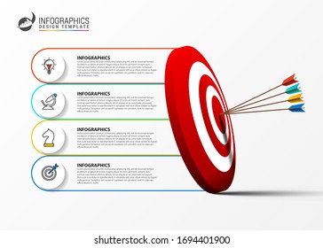 Infographic design template. Creative concept with 4 steps. Can be used for workflow layout, diagram, banner, webdesign. Vector illustration
