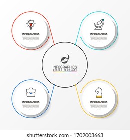 Infographic design template. Creative concept with 4 steps. Can be used for workflow layout, diagram, banner, webdesign. Vector illustration