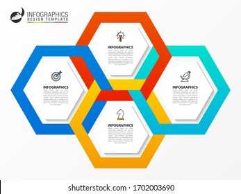 Infographic design template. Creative concept with 4 steps. Can be used for workflow layout, diagram, banner, webdesign. Vector illustration