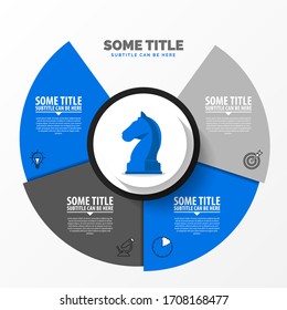 Plantilla de diseño gráfico. Concepto creativo con 4 pasos. Se puede utilizar para diseño de flujo de trabajo, diagrama, banner, diseño web. Ilustración del vector