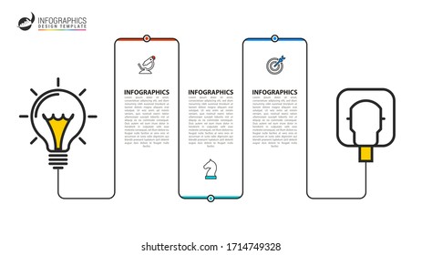 Infographic design template. Creative concept with 3 steps. Can be used for workflow layout, diagram, banner, webdesign. Vector illustration