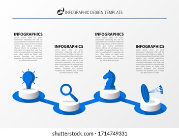 Infographic design template. Creative concept with 4 steps. Can be used for workflow layout, diagram, banner, webdesign. Vector illustration