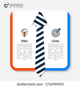 Infographic design template. Creative concept with 2 steps. Can be used for workflow layout, diagram, banner, webdesign. Vector illustration